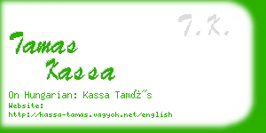 tamas kassa business card